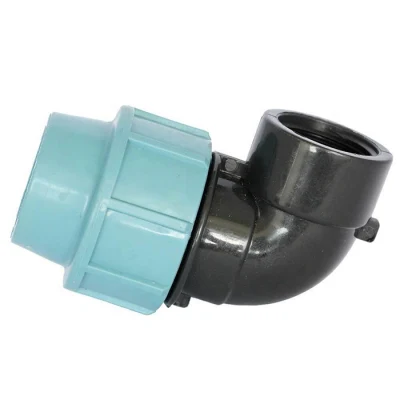 Factory Irrigation PE Plumbing Pipe Fitting Material Elbow PP Compression Poly HDPE Fittings