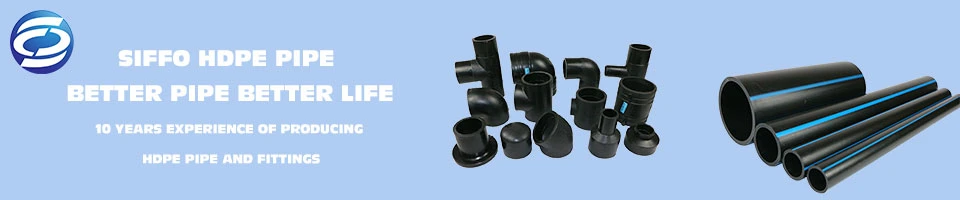 PE100 HDPE Pipe Polyethylene Pipes Pn6 Pn8 Pn10 Pn12.5 Pn16 SDR 26 21 17 13.6 11 9 DN200 110 mm Black HDPE Blue Stripe Wate Pipe