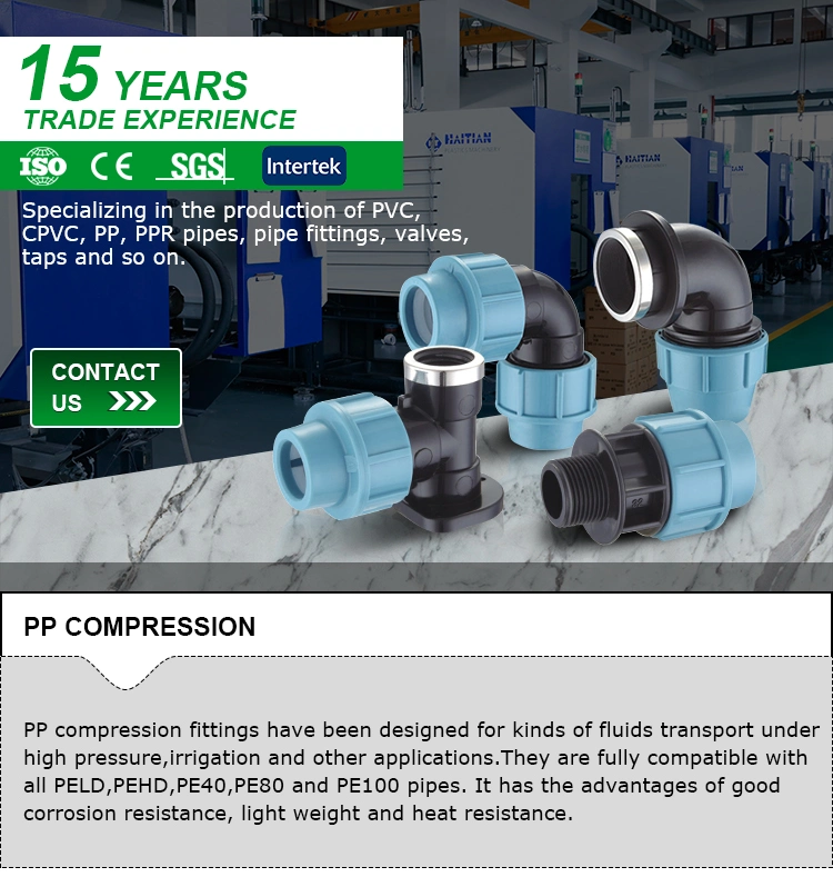 Plumbing Supplies PP Compression Fittings