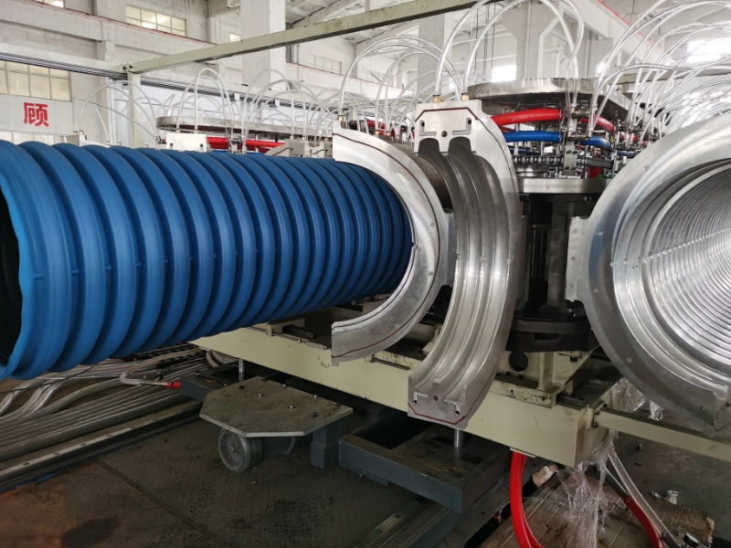 Plastic Double Wall Corrugated Pipe Tube Hose Air Conduit Extruder Extrusion Line