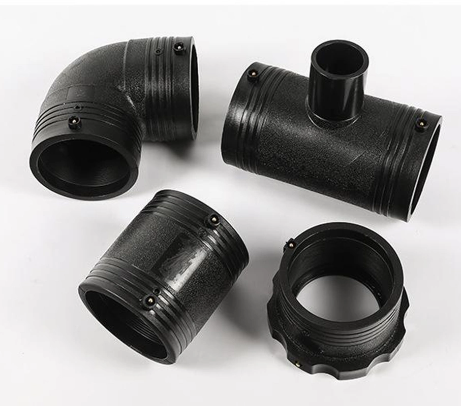 High Quality Plastic Plumbing Pipe Fitting PE Pressure Pipe Fitting 90 Degree Elbow HDPE Socket Fusion Pipe Fitting for Water Supply SDR11 DIN Standard