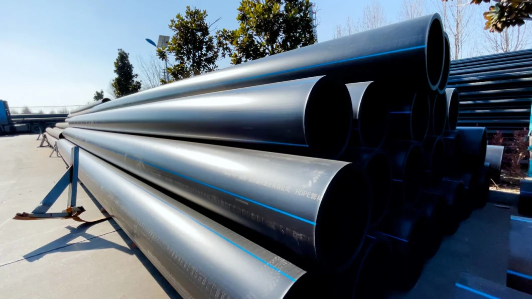 PE100 HDPE Pipe for Gas Transport with Yellow Stripes