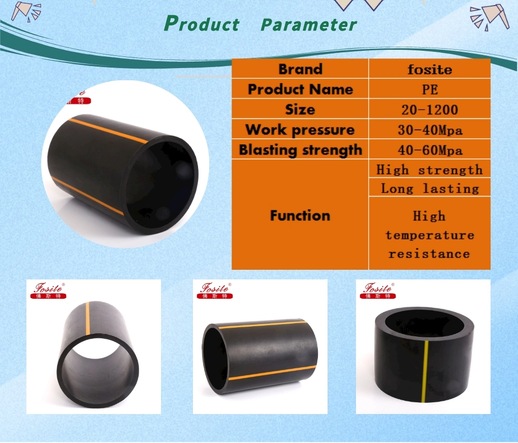 HDPE Water Pipe PE Class 10 SDR17 SDR11 DN16-1600 Manufacture