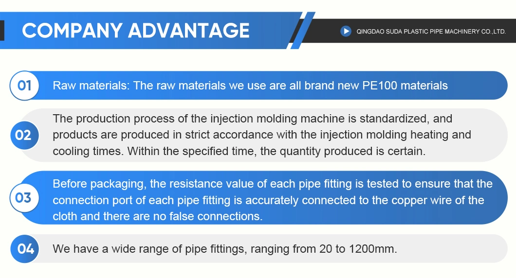 HDPE Butt Fusion Socket Electrofusion Elbow Corss Flange Reducer Tee Fittings