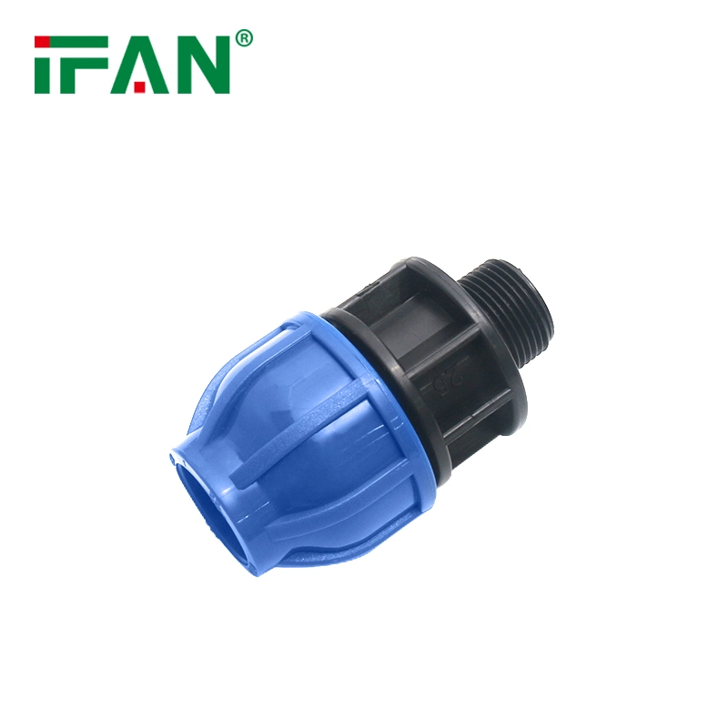 Irrigation HDPE PE PP PVC Pipe Compression Fittings Male Adaptor Adapter