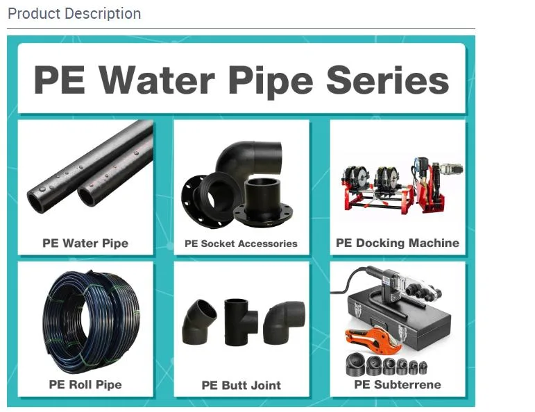 HDPE PE100 Water Supply Pipe DN110 160 SDR11 Plastic Steel Mesh Skeleton PE Pipe