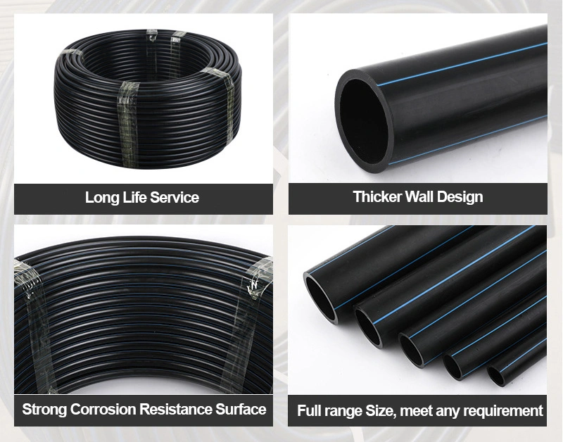 HDPE Pipe Black ISO Standard Factory HDPE Pipe 25-1200mm