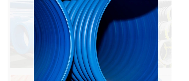 300mm Sn12 HDPE Double Corrugated Pipe for Sanitary Sewers Blue Drainage Pipeline