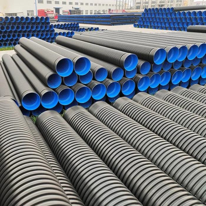 400mm 500mm 630mm PE100 HDPE Double Wall Corrugated Pipe Plastic Water Drainage Pipe