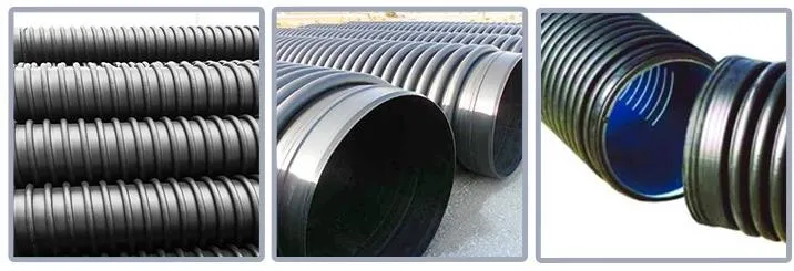 Jubo PE100 Sn8 200mm 300mm 400mm 500mm 800mm 900mm 110mm HDPE Double Wall Corrugated Drainage Pipe for Drainage System