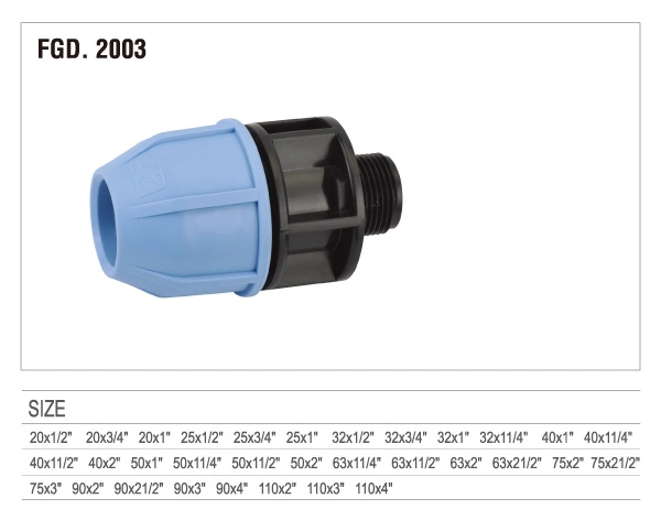 Best Selling Male Adaptor PP Irrigation Fittings HDPE Fittings