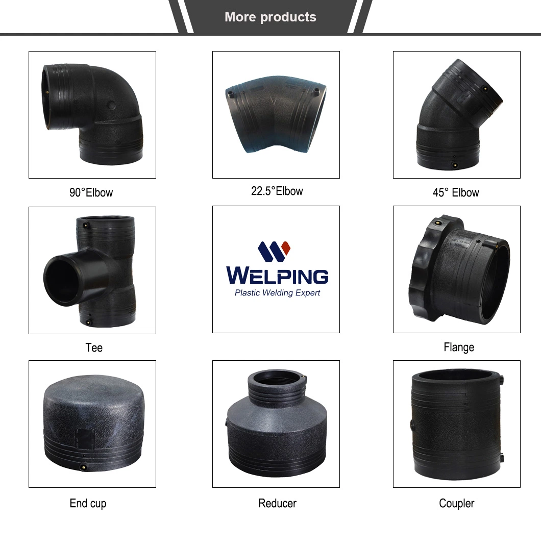 HDPE Tee Electrofusion Fittings/Black SDR11 Pn16 Fittings/Coupling Pipe Connect Fittings/Electrofusion PE100/China Factory Price