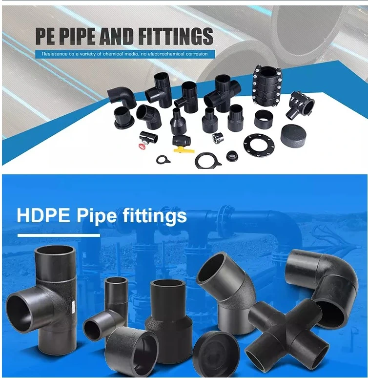 Butt Fusion HDPE PE Pipe Fitting Butt Fusion Coupling for PE100 Pn16 Pn10 HDPE Plastic Pipe Fittings Electrofusion Pipe Fittings Inch HDPE Pipe Fitting