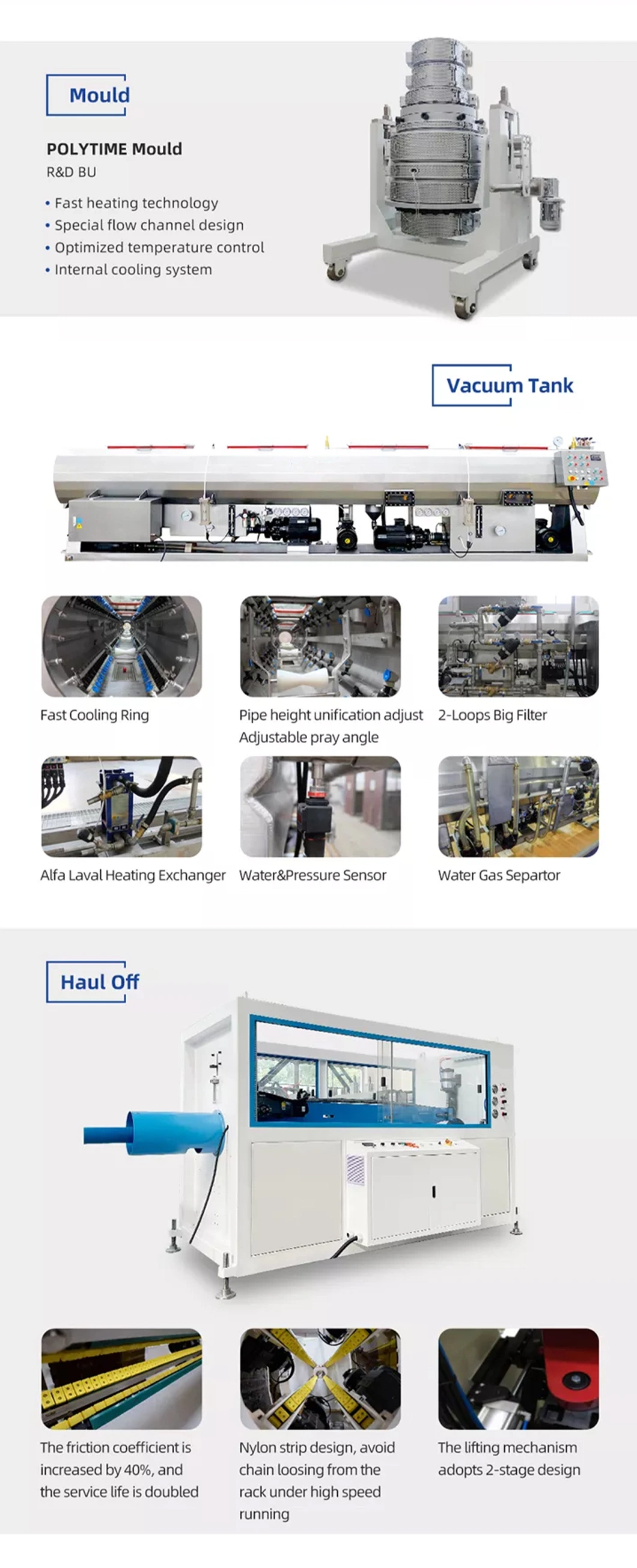 Meetyou Machinery PVC Sheet Extrusion Machine Wholesale PVC PE-Rt Extrusion Production Line Suppliers China Production Line Manufacture HDPE Pipe