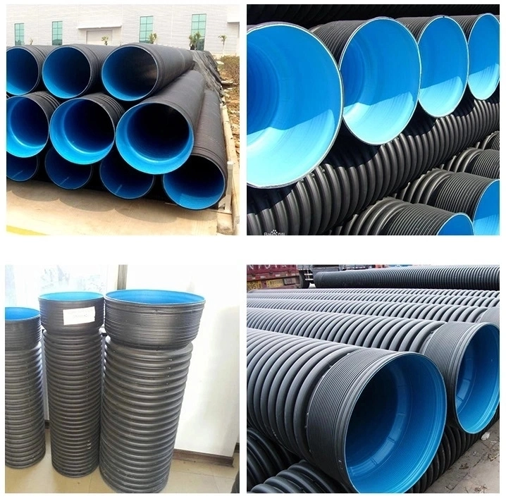 Double Wall Corugated (DWC) HDPE Pipe ISO Certificate Manufacture for Water for Mining