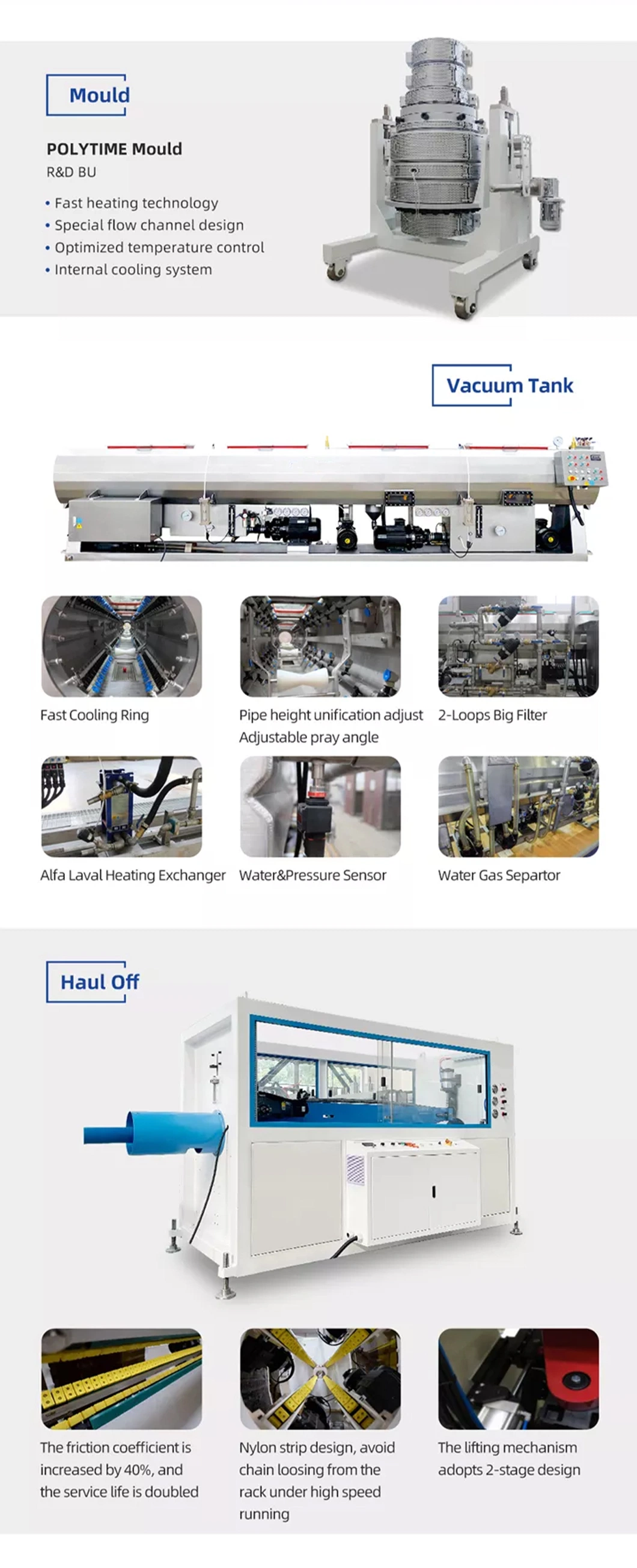Meetyou Machinery PVC Pipe Line Price Custom PVC PP-R /Pert Extrusion Production Line Manufacturers China ABS/PE Plastic Processed Extruder Pipe HDPE