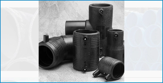Injection Molded Pn16/10 HDPE Ef Fitting/PE100 Electrofusion Reducing Coupling Fitting