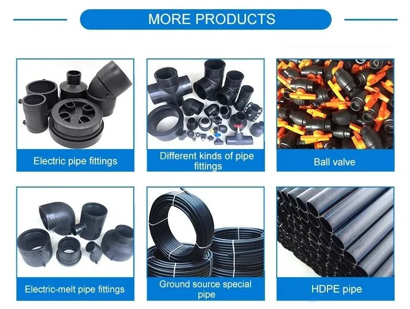 Electrofusion HDPE PE Pipe Fitting Electrofusion Coupling for PE100 Pn16 Pn10 HDPE PE Fitting Butt Fusion Stub End for PE100 Pn16 Pn10 Pipe Fitting