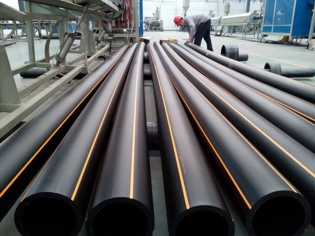 Yellow Line HDPE Gas Pipe /HDPE Gasoline PE Pipes