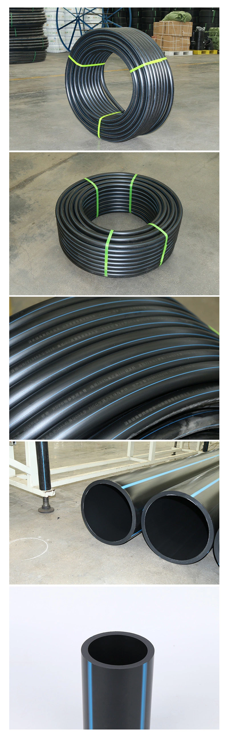 Plastic PE Pipes 400mm 500mm 630mm PE100 SDR11 Pn16 Factory Prices Hose HDPE Pipe for Water Supply