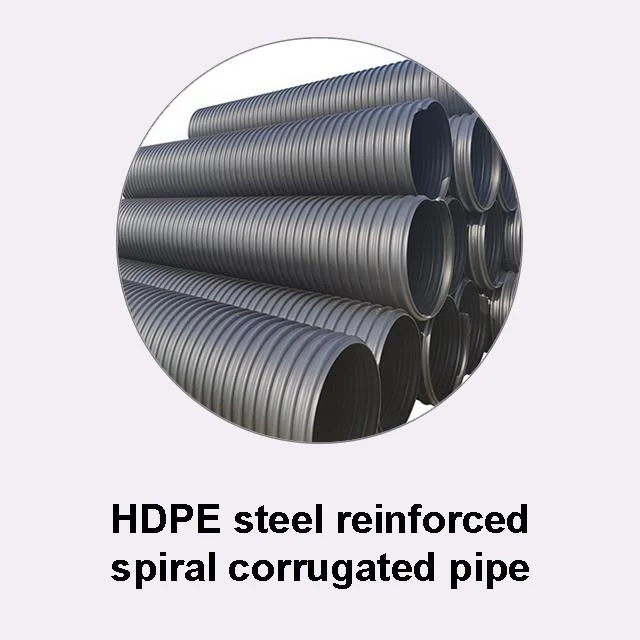 Sewage Civil Water Plastic Double Wall Corrugated HDPE Waste Pipe Sewage Spiral Pipe Use Range -60&deg; C to 40&deg; C