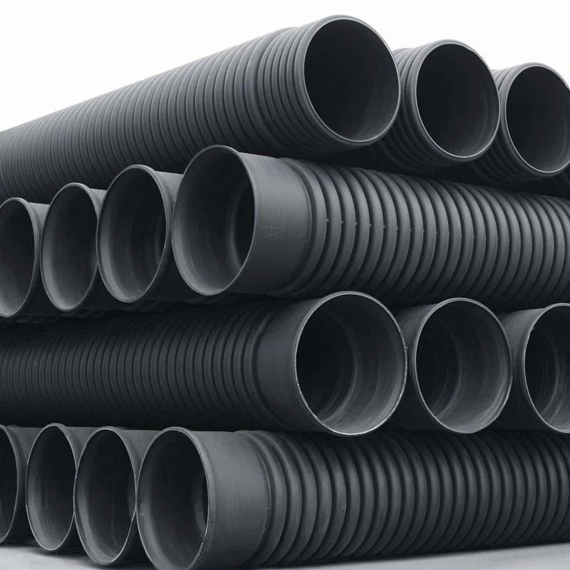 Sn4 300mm PE HDPE Plastic Corrugated Drain Pipes