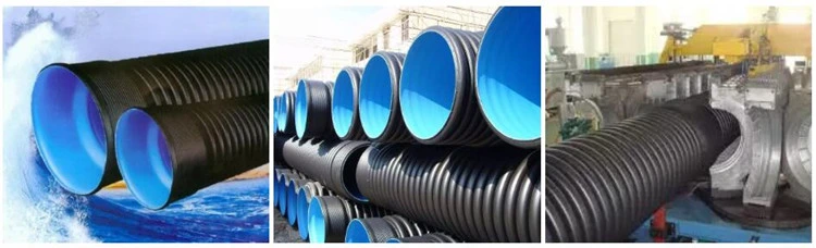 China Manufacturer HDPE/PP Horizontal Type Double Wall Corrugated Pipe Extrusion Line