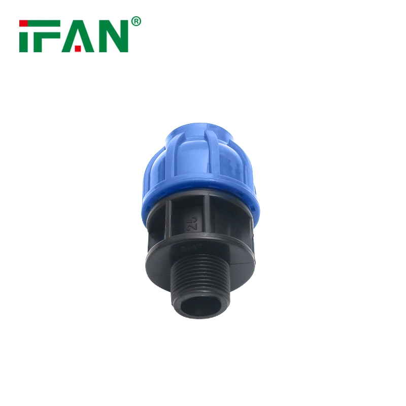 Irrigation HDPE PE PP PVC Pipe Compression Fittings Male Adaptor Adapter