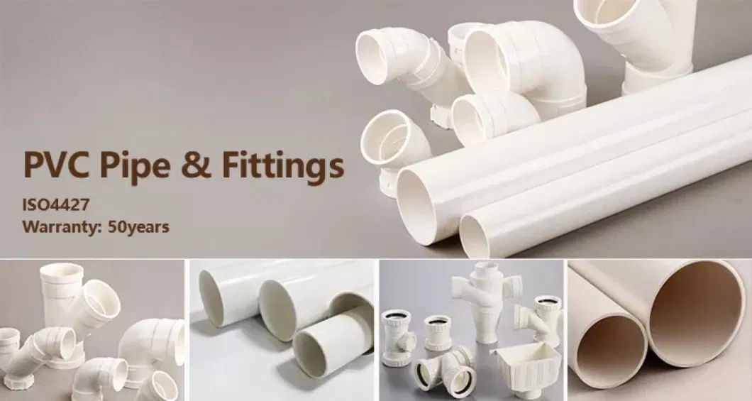 PVC Pipe Hard UPVC Dark Grey Pipe PVC-U Pipe for Supply Water Industrial Grade Thickened and Durabl