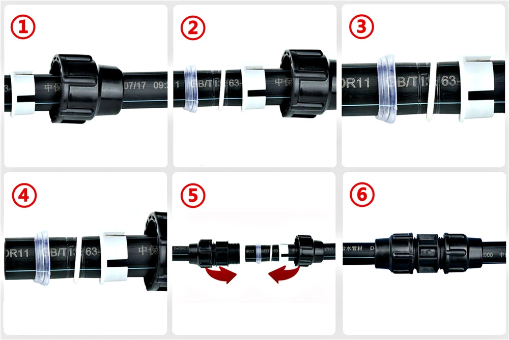 20~50mm Quick Coupling Garden Water HDPE Pipe Connector Agriculture Irrigation System PE Pipe Fittings