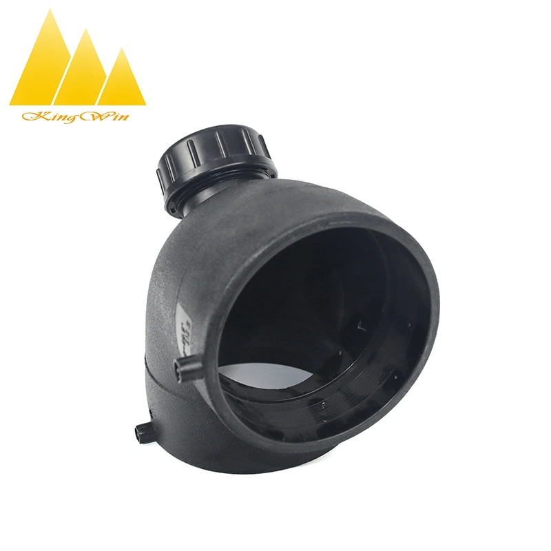 Good Manufacture of HDPE Pipe Fittings Electro Fusion Fittings 90 Degree Elbow Pipe with Inspection Hole