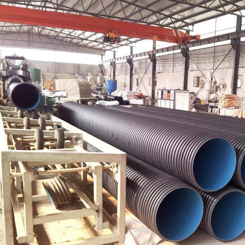 Professional Manufacturer DN200-800mm Sn4 Sn8 HDPE Double Wall Corrugated Pipe