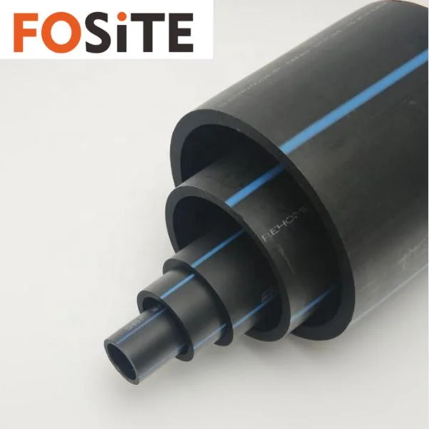 Fosite China Supplier Sample Free Black Blue Color Pn16 PE100 Plastic Water Pipe PP PE HDPE Pipe