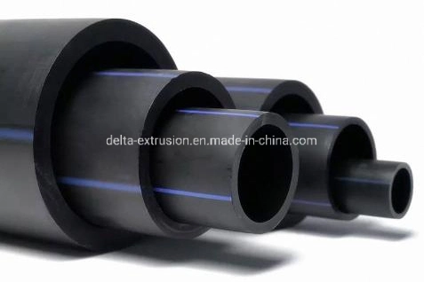 HDPE Water Supply Pipe with Color Line Pipe Extrusion Machine