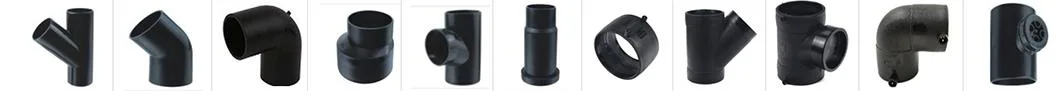 Good Manufacture of HDPE Pipe Fittings Electro Fusion Fittings 90 Degree Elbow Pipe with Inspection Hole