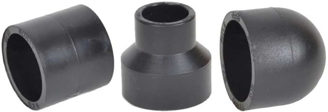 High Quality Water Supply SDR11 DIN Standard Plastic Pipe Fitting PE Pipe Fittings Reducing Tee HDPE Socket Fusion Pipe Fitting