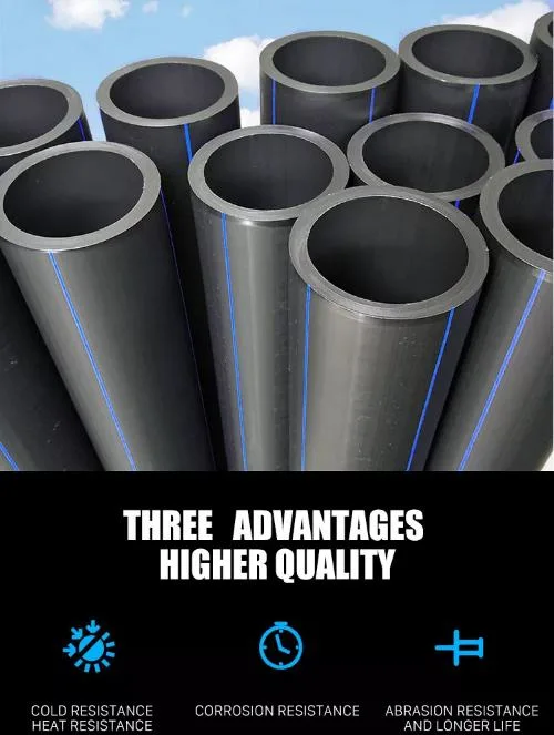 ISO4427 China Suppliers HDPE Pipe PE100 Tube HDPE Water Pipes and Fittings Polythene Poly Pipe