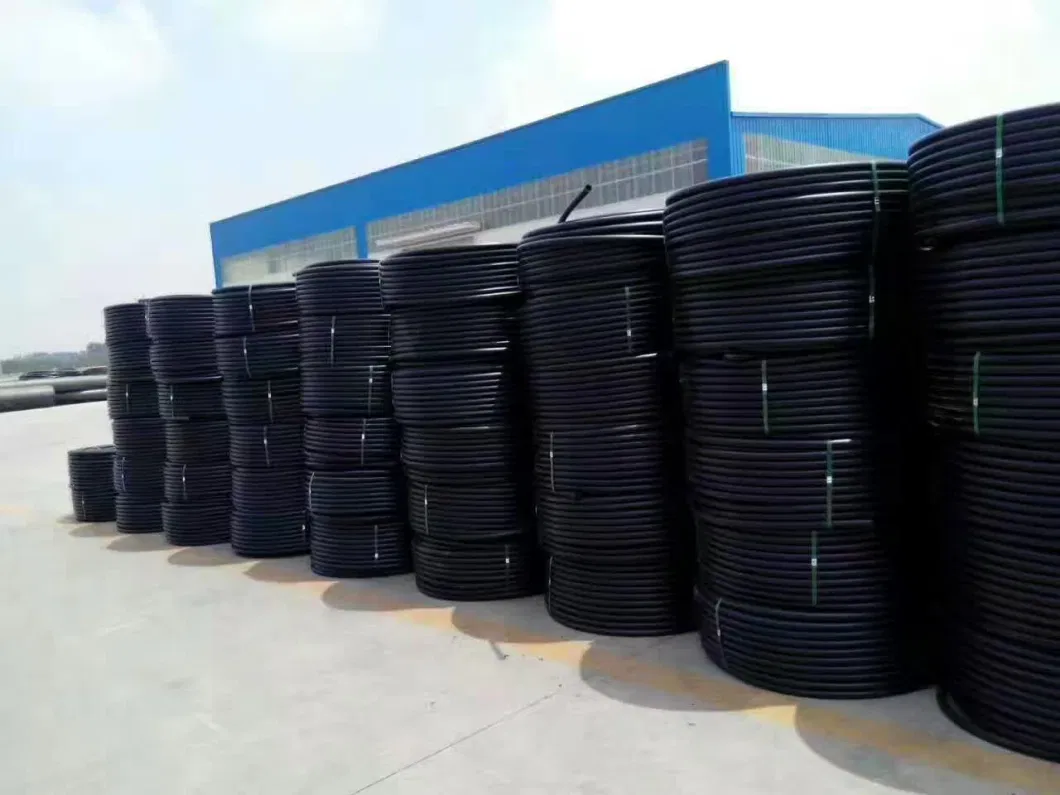 PE100 75mm HDPE Plastic Tube Polythene Water Pipe