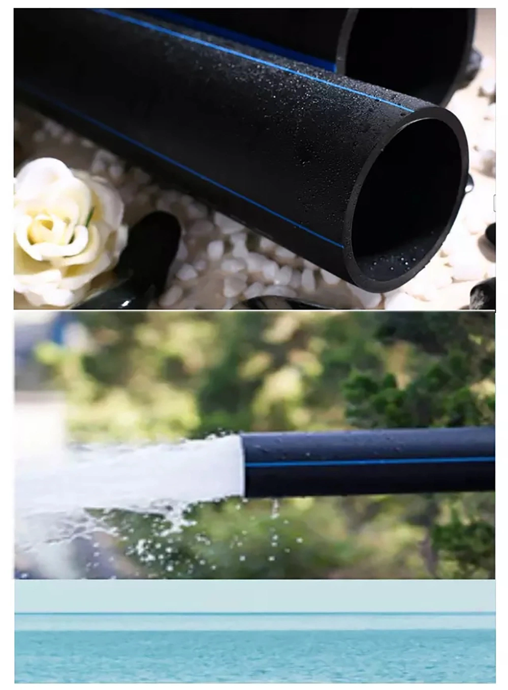 Black Water Supply HDPE Plastic Pipe Suppliers for Sale