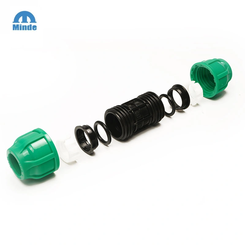 Minde Factory Manufacture High Quality HDPE Plastic Pipe Fitting Pn16 Coupling