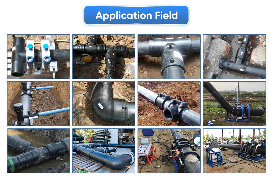 Water Gas Supply HDPE Water Pipe Coupling Elbow Tee Flange End Cap Clamp Saddle HDPE Fitting with Butt Fusion Welding and Electrofusion for Drainage Irrigation