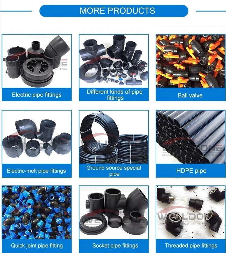 Discount PE100 Equal or Reducing HDPE Cross Tee Pipe SDR11 Pn16 110mm