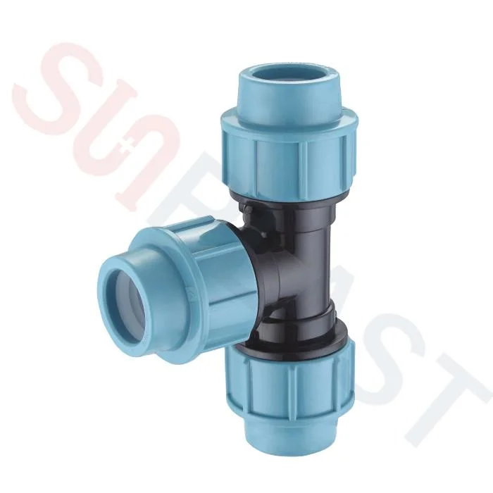 Compression Fitting for HDPE Pipe Plastic Pipe Fittings Pn16 Female Threaded Tee HDPE PP Compression Fittings