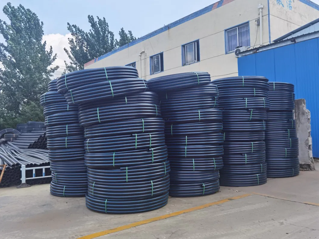 Customized Black HDPE Plastic Pipe for Agriculture Irrigation and Water Transportation