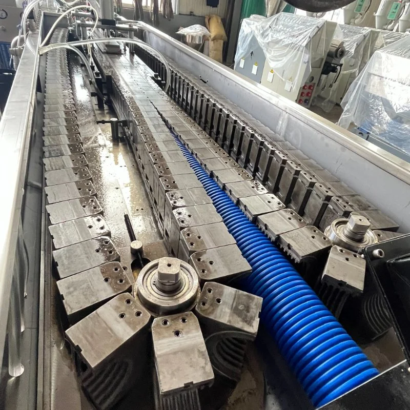 Plastic Double Wall Corrugated Pipe Tube Hose Air Conduit Extruder Extrusion Line