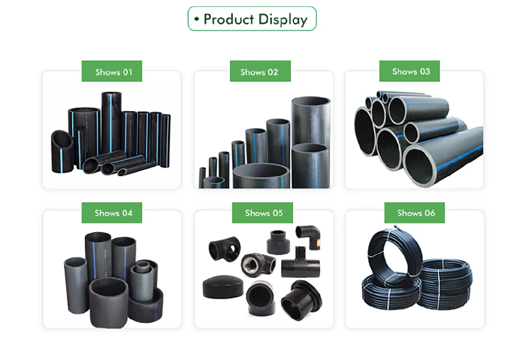 High Quality Nominal Pressure 0.6MPa-1.6MPa Large Diameter HDPE Pipes 300mm for Water Supply