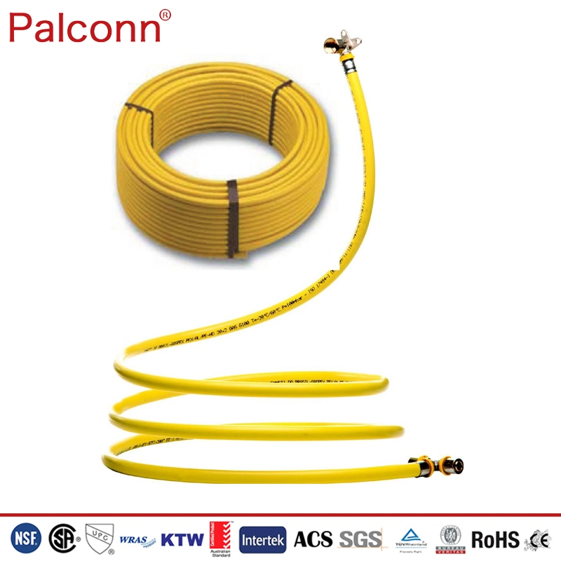 ISO Standard Customized Yellow Color 25mm PE-Al-PE Aluminium Composite Pipe for Gas