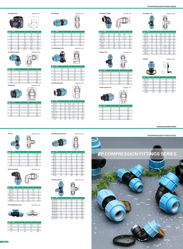 Plumbing Supplies PP Compression Fittings