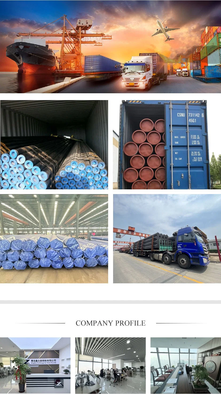 Seamless Pipe Manufacturer Supply ASTM A106 A53 Oil and Gas Pipeline Hot Rolled Carbon Steel Pipe API Pipeline Steel Pipe
