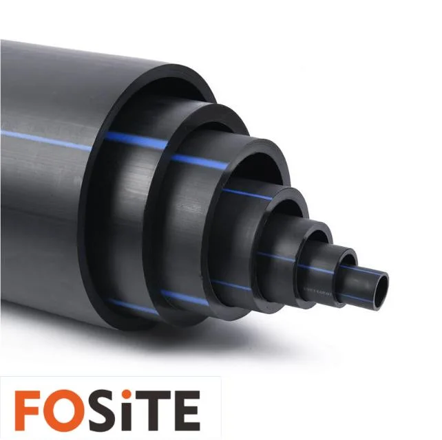 Fosite China Supplier Sample Free Black Blue Color Pn16 PE100 Plastic Water Pipe PP PE HDPE Pipe